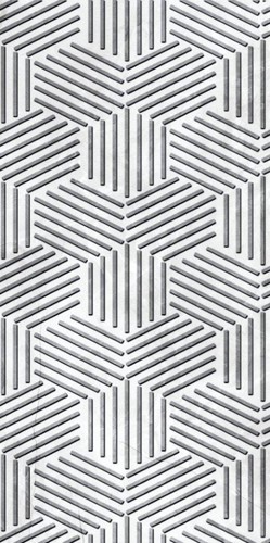 Seramiksan Silver Hexagonel Motif Parlak Duvar Seramiği 073608 - 30X60
