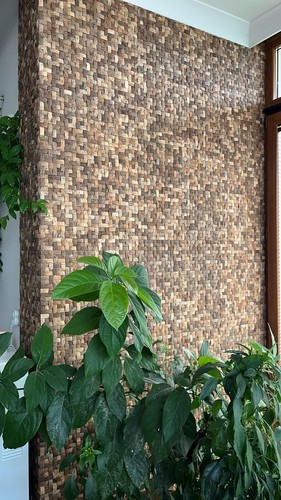 Ahşap Mozaik Karo Duvar Kaplama Hindistan Cevizi Kabuğu SK41