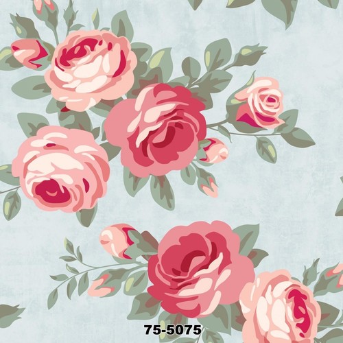 Çiçek Desenli Duvar Kağıdı 75 5075
