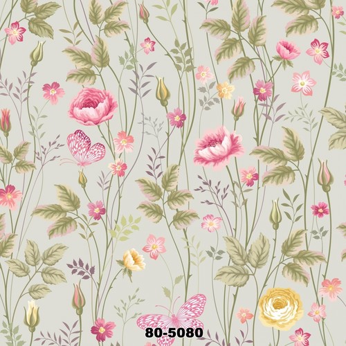 Çiçek Desenli Duvar Kağıdı 80 5080