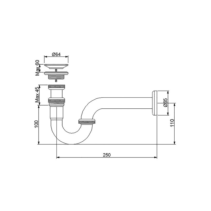 Newarc Krom Smart Lavabo Sifonu 740521