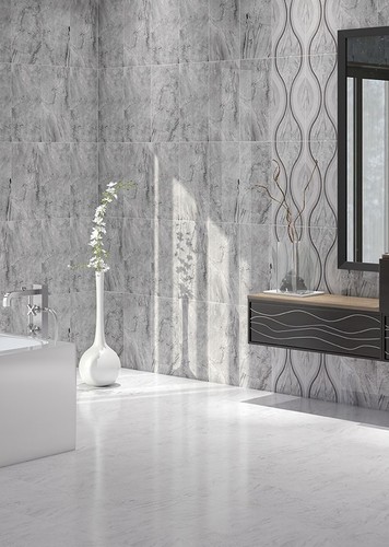 Etili Marble Gri Parlak Dekor Seramiği DD25MR0021 25x50cm