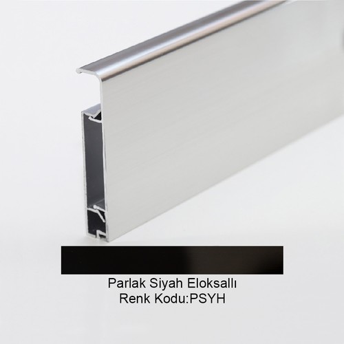 Pro Skirt 10cm Alüminyum Süpürgelik Parlak Siyah Eloksallı Pro-Skirt-100-PSYH-270