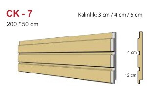 Strafor Dış Cephe Duvar Paneli 4cm CK-7 50x200x4cm