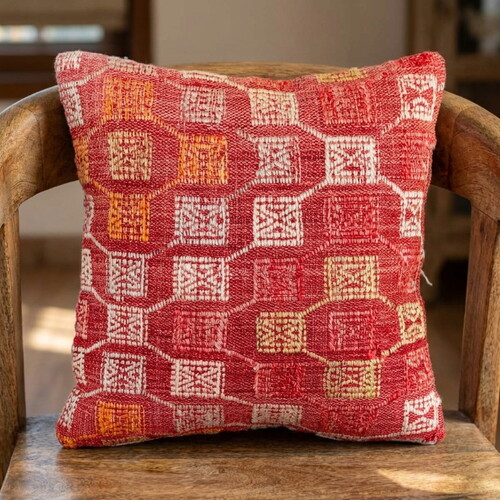 Vintage Kilimli Yastık Kılıfı PLLWSQR1467 - 40x40