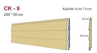 Strafor Dış Cephe Duvar Paneli 4cm CK-9 50x200x4cm