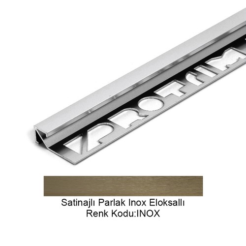 Pro Cubic Alüminyum Köşe Profili 10mm Satinajlı Parlak INOX Eloksallı 10-INOX-270