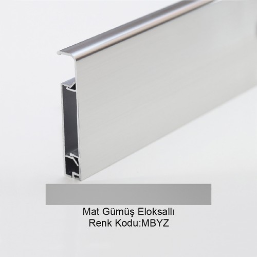 Pro Skirt 12cm Alüminyum Süpürgelik Mat Gümüş Eloksallı Pro-Skirt-120-MBYZ-270