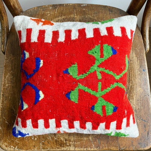 Vintage Kilimli Yastık Kılıfı PLLWSQR2505 - 40x40
