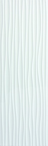 Seramiksan Glossy Wave Beyaz Parlak Rektifiyeli Duvar Seramiği 531911 - 30x90