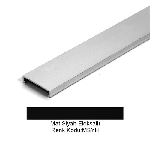 Pro Bord Flat Alüminyum Bordür 50mm Mat Siyah Eloksallı 50-MSYH-270