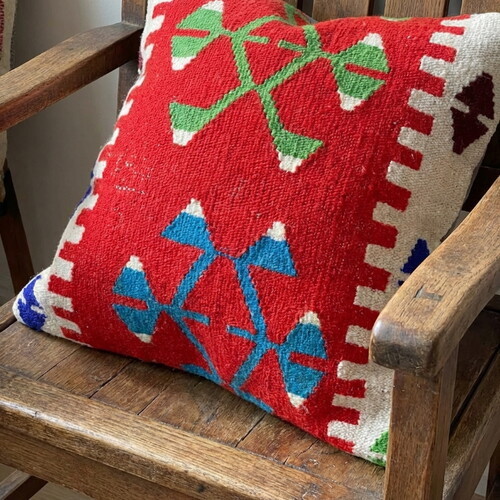 Vintage Kilimli Yastık Kılıfı PLLWSQR2508 - 40x40