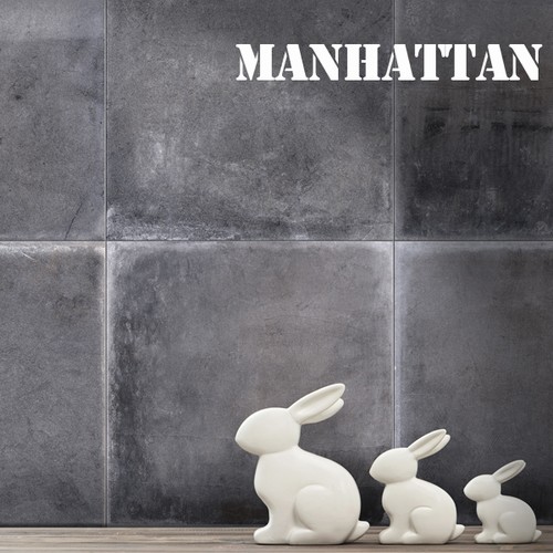 Ege Seramik Manhattan Antrasit Mat Yer Duvar Seramiği - 45x45