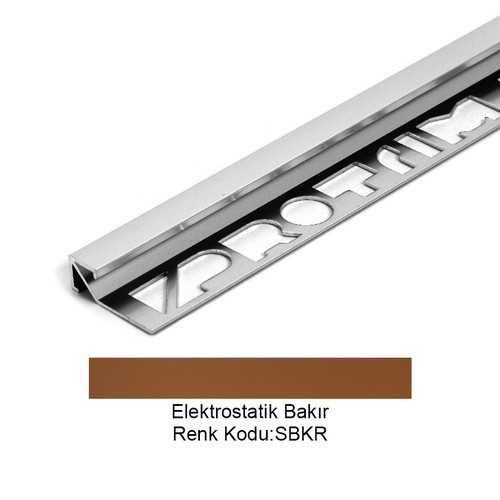 Pro Cubic Alüminyum Köşe Profili 12,5mm Elektrostatik Mat Bakır 12,5-SBKR-270