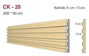 Strafor Dış Cephe Duvar Paneli 4cm CK-20 50x200x4cm