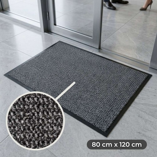 Kir ve Nem Tutucu Kapı Önü Temizlik Paspası Gri 80x120 cm