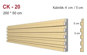 Strafor Dış Cephe Duvar Paneli 5cm CK-20 50x200x5cm