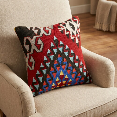 Vintage Kilimli Yastık Kılıfı PLLWSQR1432 - 40x40