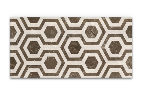 Bien İmperial Kahve Hexagon Parlak Fon Dekor Seramik - 30x60