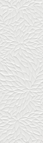 Çanakkale Seramik Wabi Shiro Beyaz Parlak Rölyefli Rektifiyeli Dekor Seramiği 310100202670 - 33x110