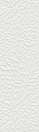 Çanakkale Seramik Wabi Shiro Beyaz Parlak Rölyefli Rektifiyeli Dekor Seramiği 310100202670 - 33x110