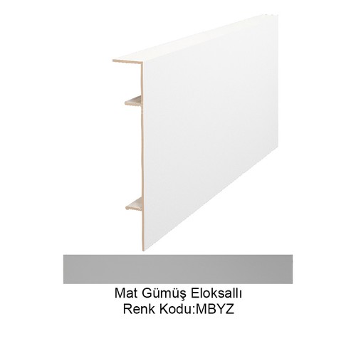 Pro Skirt Flat 6cm Alüminyum Süpürgelik Mat Gümüş Eloksallı Pro-Skirt-Flat-60-MBYZ-270