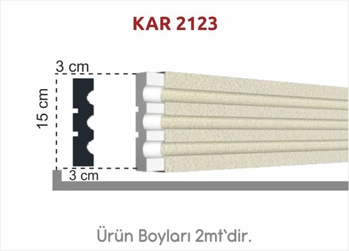 Üç Oluklu Söve 15cm KAR 2123