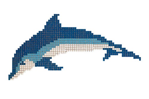 Desenli Havuz Mozaik Balık 002
