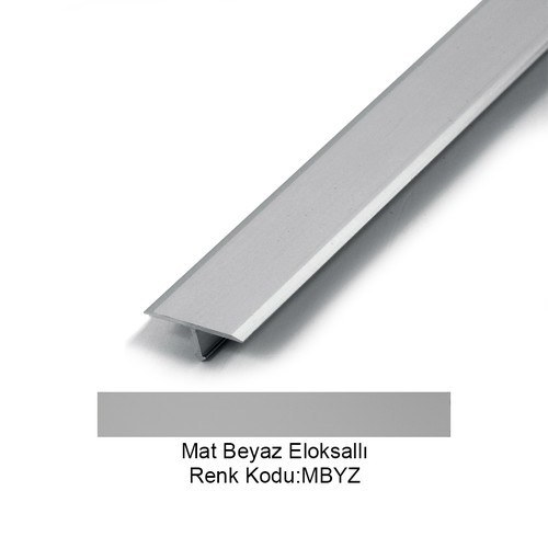 Pro Trans Alüminyum Geçiş Profili 14mm Mat Beyaz Eloksallı 14-MBYZ-270