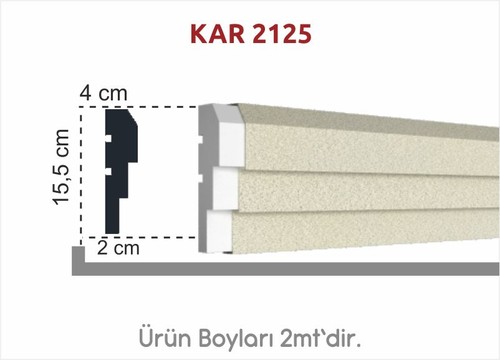 Kenarı Pahlı Kedi Merdiveni Söve 15,5cm  KAR 2125