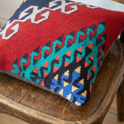 Vintage Kilimli Yastık Kılıfı PLLWSQR1437 - 40x40