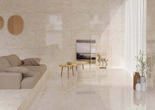 Vitra Marble-X Fon Krem Parlak Rektifiyeli Yer Duvar Seramiği K949809FLPR1VTSP - 60x120