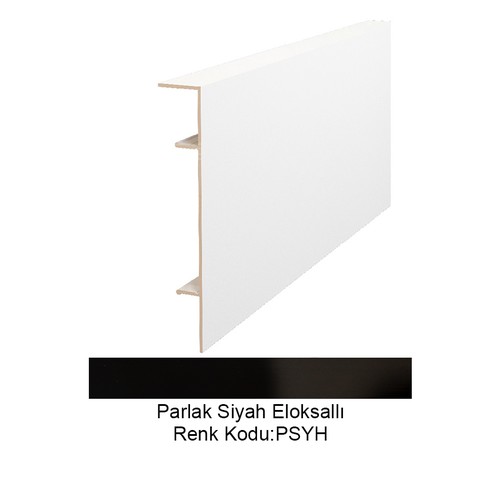 Pro Skirt Flat 6cm Alüminyum Süpürgelik Parlak Siyah Eloksallı Pro-Skirt-Flat-60-PSYH-270