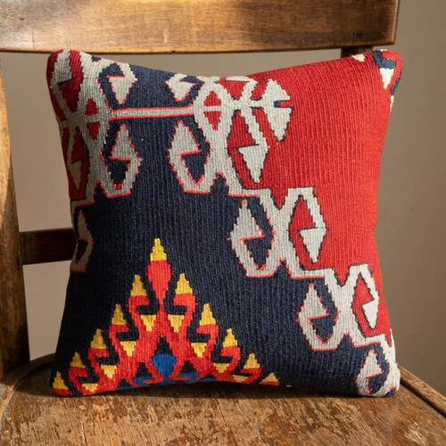 Vintage Kilimli Yastık Kılıfı PLLWSQR1438 - 40x40
