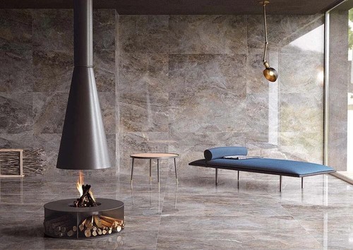 Vitra Marble-X Fon Tapue Parlak Rektifiyeli Yer Duvar Seramiği K949809FLPR1VTSP - 60x120