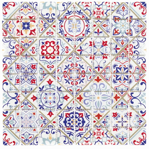 Dijital Baskılı Cam Mozaik FBLDJ 002