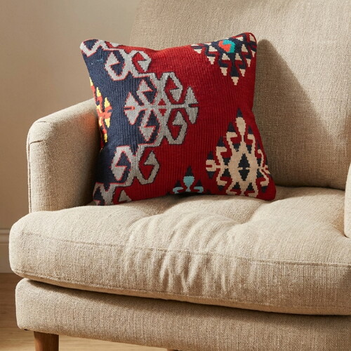 Vintage Kilimli Yastık Kılıfı PLLWSQR1441 - 40x40