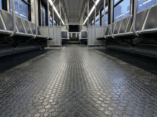 Petek Desenli Pvc Zemin Kaplama Siyah