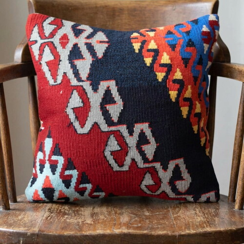 Vintage Kilimli Yastık Kılıfı PLLWSQR1445 - 40x40