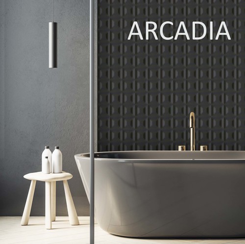 Ege Seramik Arcadia Siyah Mat Rektifiyeli Duvar Seramiği - 30x60