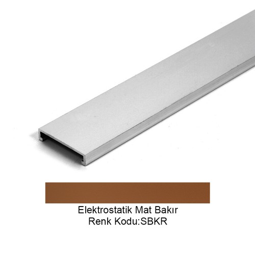 Pro Bord Flat Alüminyum Bordür 30mm Elektrostatik Mat Bakır 30-SBKR-270