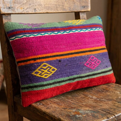 Vintage Kilimli Yastık Kılıfı PLLWRECBIG12 - 35,5x47