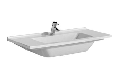 Vitra S50 Beyaz Etajerli Lavabo 120x46cm 5480B003-0001