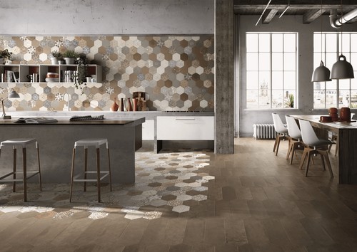 Çanakkale Seramik Hexagon Krem Mat Yer Seramiği 310100100073 - 17,5x60