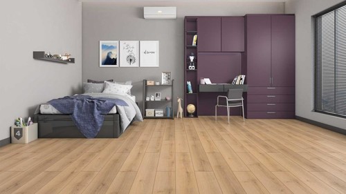 Floorpan Sunex Laminat Parke 8mm Derzli Sahra Meşe FSX07 + 6cm süpürgelik + 3mm Kapron Takım