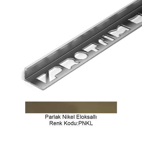 Pro Edge Alüminyum Köşe Profili 4,5mm Parlak Nikel Eloksallı 4,5-PNKL-270