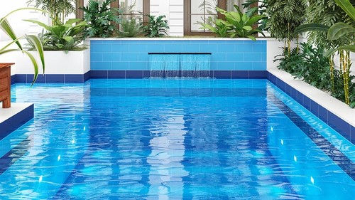 Yurtbay Pool Mavi Mat Yer Duvar Havuz Seramiği S16871 - 12,5X25