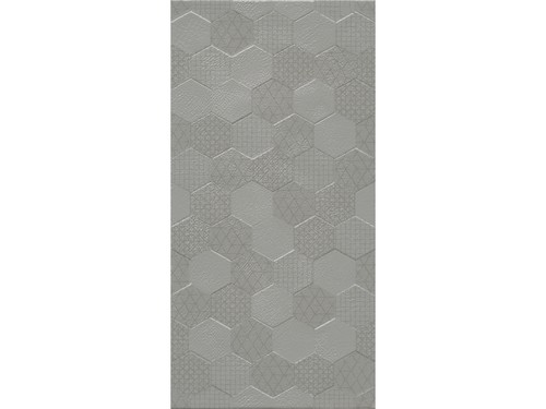 Çanakkale Seramik Grafen RM-8299 Hexagon Gri Mat Duvar Seramiği 310100202510 - 30x60