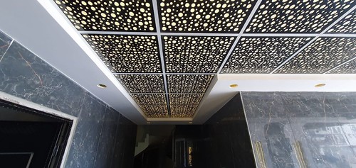 Damla Dekoratif Tavan Paneli Siyah - 60x60cm