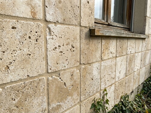 Gobek Traverten Eskitme Taş Klasik Filesiz 15x15cm